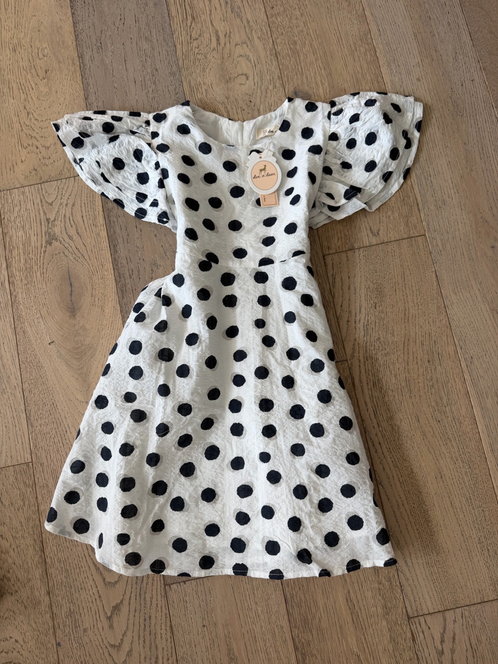 doe a dear Polka Dot Crinkle Dress Size 6